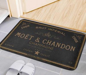 MoetChandon Doormat Entrance Kitchen And Bathroom Champagne Floor Mat Nonslip Odorless Durable Multisizemydp23 2107272763765