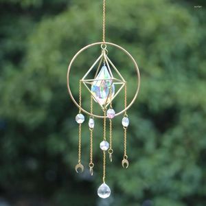 Dekorativa figurer Suncatcher med Crystal Prism Ljusfångare Rainbow Maker Sun Catchers Hanging Window Ornament Home Decor