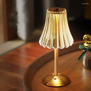 Bordslampor Bar Touch Lamp uppladdningsbar trådlös skrivbord bärbar sovrum nattljus leddekor för kaffe el restaurang