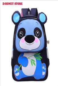 2017 NOWOŚĆ 3D School Kids Panda Backpack Boy Cartoon Children School Bags Plecak 4169274