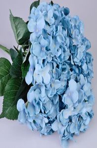 One Piece 7 stemsbunch 51CM Long European Style Silk Artificial Hydrangea Flower Fake Flower Bush For Wedding Bouquet Home Deco8150788