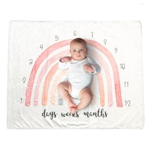 Blankets Flannel Blanket Milestone Born Memorial Pography Props Creative Po Background Cloth