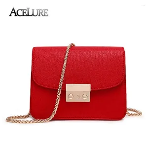 Bag Acelure Chic Chain Women Women Spalla Messenger Alligator Crocodile in pelle PUL MINI Small Crossbody Feminina