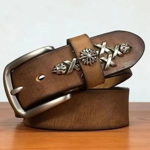 Mens Leather Belt Male Waistband Ceinture Hommes Leather Belts for Men Width 38mm Accessories Belts 240511