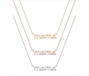 Small Mama Mom Mommy Letters Necklace Stamped Word Initial Love Alphabet Mother Necklaces for Thanksgiving Mother039s Day Gifts9152514