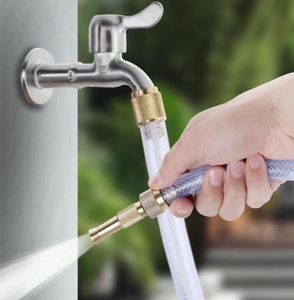 Pirinç Sprey Nozul Su Tabancası Bahçe Sprinkler Temizleme Aracı Yüksek Basınç Doğrudan Araba Yıkama Tabancası Hızlı Konektör Ev Hortumu Ayarlama3663633