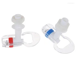 Kitchen Faucets 2pcs Red Blue Water Dispenser Plastic Push Tap Replacement Home Essential Drink Fountains Parts Bibcock Accessory