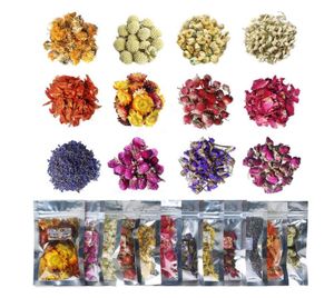 Getrocknete Blumen 12 Pack natürliches getrocknetes Blumenkit für Harzschmuckseife Herstellung von Badbomben Kerzenherstellung enthalten Rosebud Lavend6911386