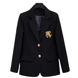 Lettere Attrezzatura ricamata per le cime per le donne di fascia alta Blazer Temperamento elegante abbigliamento da donna SLING TRAF 240429