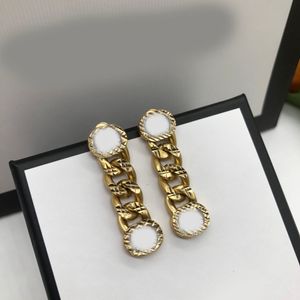 Designer Stud Earrings for Women Jewelry Letter G Charm Earrings Chain Dangle Gold Silver Plated Stainless Steel Drop Earrings Wedding Party Fashion Jewelry