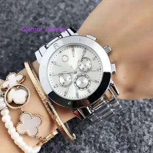 العلامة التجارية Watch Lady Girls Crystal Style Steel Metal Band Quartz Wrist Watches P58VVS