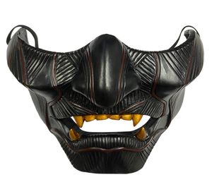 Fantasma de tsushima japão hannya resina máscara obra de arte halloween resina hard shell half máscara jogo de animação side props7837241