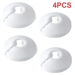 Kitchen Faucets 4 PCS 15mm Radiator Pipe Collars Cover Triangle Valve Plastic Decorative Round Snap Type Faucet Plumbing Covers