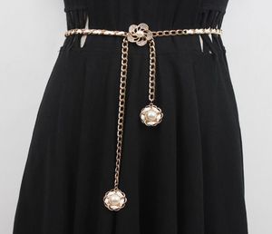 Cinture da donna039s pista di moda pura in pelle oro catena cummerbunds cappotto femminile corsetti decorazioni in cintura cintura stretta R353496744