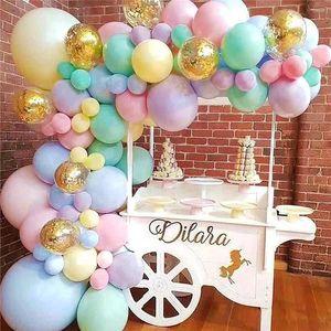 Decoração de festa 105pcs Balões pastel Garland Arch Kit 5 