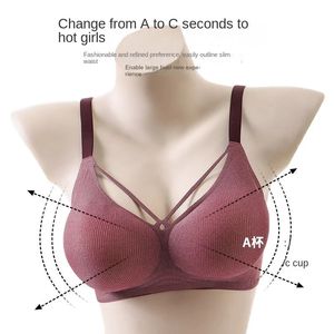 Externt förstorade underkläder för kvinnor med små bröst som inte kan vara tom kopp och platt bröstkorglyft tjock 240418