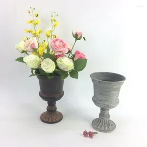 Vaser Vase Flower Decorative Planter Tall Metal Holder Urn Pot Arrangement Vintage Wedding Torkt Desktop Floral Column