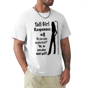 Men's Tank Tops Tall Girl Responses #8 T-Shirt Anime Clothes Short Sleeve Tee Sweat Shirt Men Graphic T Shirts