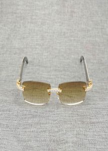 Rhinestone Siyah Beyaz Buffalo Boynuz Kısacı Güneş Gözlüğü Erkek Doğal Ahşap Güneş Gözlükleri Retro Gölgeler Oculos Gözlükleri Kulüp Yaz 4029368