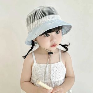 Caps chapéus de verão crianças chapéu de balde desenho animado urso malha de panamá chapéu de boné para meninas meninos para criança acessórios infantis bebê chapéu de sol 1-3y