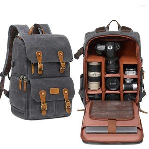 Backpack Retro Batik Canvas Pography With USB Port Fit 15.6inch Laptop Camera Bag Carry Case For DSLR Drones High Quality