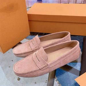 Casual Shoes 2024 Spring and Autumn Women's Light Luxury High Quality Cow Suede Flat Heel Soft Sole Loafers