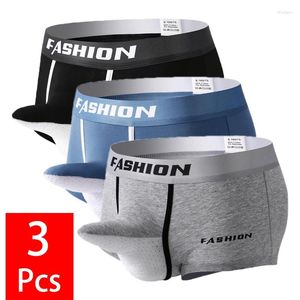 Underpants 3PCS/Lot Cotton Mens Boxer Shorts Sexy U Bulge Pouch Man Underwear Elephant Nose Breathable Male Panties Trunks