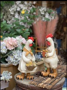 Figurine decorative americane dipinte a mano Creative Animal Resin Ornaments Outdoor Courtyard Garden Crafts Decoration Home 12 Zodiac