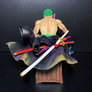 Åtgärdsleksakssiffror 14.5 cm anime siffror En bit zoro bt roronoa zoro action siffror dubbelhuvud pvc modell samling leksaker ornamen gåvor