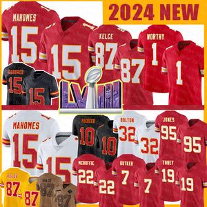 Patrick Mahomes Fußballtrikot Xavier würdiger Travis Kelce Nick Bolton Isiah Pacheco Chris Jones Clyde Edwards-Helaire Kadarius Toney Trent McDuffie Rashee Rice