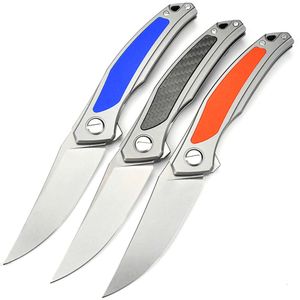 High-End S35vn Steel Folding Pocket Knife Stainless Steel Handle Portable Outdoor Tactical Knife Cutting Ability Perfect OEM