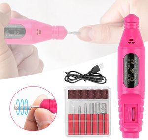 Professionelle Elektro -Nagelbohrmaschine Kit Pediküre Nagelfeile Manikürenmaschine Entfernen Sie Nagellack Kunststiftkunstwerkzeuge7464377