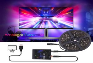 5V DIY TV USB LED -strip Ambient Controller HDTV Computer Monitor Backlight PC Dream SN Light Box för adresserbar LED -strip6841652