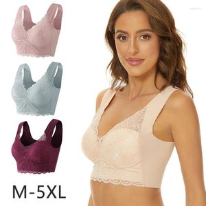 BRAS SET FÖR KVINNER Bekväm spetsfuktighetsspännande antislipband BRALETTE INGEN STEEL RING Support Everyday Underwear