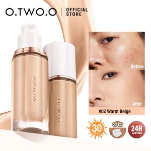 Otwoo Liquid Foundation Cream for Face 30 ml Hög täckning Makeup Base Sunscreen SPF30 Vattentät concealer 240428