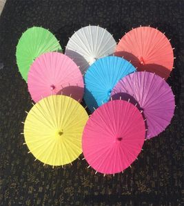 DHL 20304060 cm Chinesische Japanerpaper Parasol Papier Regenschirm für Hochzeit Brautjungfern Party bevorzugt Sommer Sun Shade Kid size 6765453