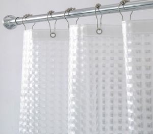 180180 cm tung tull 3D EVA Clear Shower Curtain foderuppsättning för badrum vattentät gardin4949408