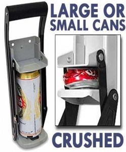 16 uncji aluminium Can Can Crusher Bottle Otwarcie butelki ciężkie metalowe ścienne ścienne napoje napoje piwo Smasher Ecofriendly Recycling Narzędzie T2003237332825