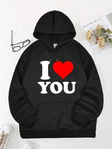 Kadın Hoodies Seni Seviyorum Karikatür Hoodie Kadın Moda Sweatshirt Sıras Baskı Kore tarzı kalın kış dino Tops