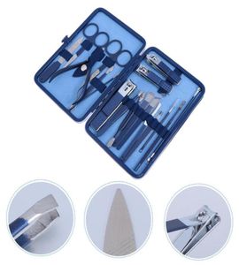 Nagelkonst satser 18st Professional Manicure Tools Portable Kit Clipper med case9556711
