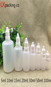 100 PCS 5 10 15 20 30 50 100 mlフロスト透明なプラスチック包装ボトル空の水滴容器T2008194599462