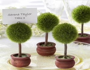 Favorias de casamento Presente Plantas verdes Plants Plact Card Titular para o tema verde Topiary Tree Place Wedding Decoration2403233