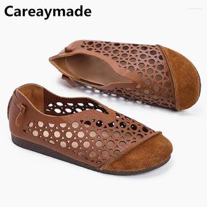 Scarpe casual careayymade-estate originale originale puro puro vera vera in pelle per il tempo libero sfumato singoli 3 colori piatti singoli piatti singoli