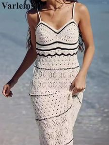 Splicing Hollow Out Backless Crochet Tunic Tunic Beach Coverp up Dress Wear Beachwear Feminino Mulheres V5579