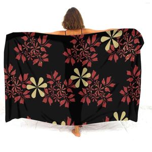 Hawaii Wrap Elbise Özel Polinezya Tasarım Baskı Bayanlar Mizaç Sarong Yaz Seaside Bikini Ceket Cape