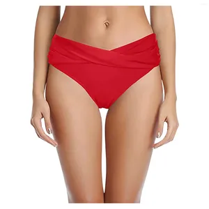 Women's Swimwear Women Low Waist Ruched Bikini Bottoms Swimsuit Briefs Pants Tankini 2024 Bathing Suits Swimsuits
