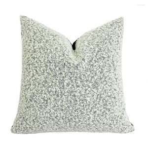 Pillow Solid Grey White Boucle Case Loop Yarns Soft Warm Winter Sofa Cover Black Velvet Home 18x18" 1 Pc Pack