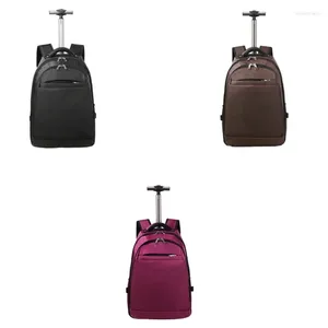 Backpack Work Computer Rolling for Men Women Women Autuld Trupt Laptop College Trolley Suitcase