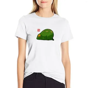 Polos da donna Cute Yoga Frog Child's Pose Mood Illustration T-shirt top vestiti vintage abiti da donna