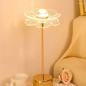 Lampy stołowe lampa retro złota akrylowa motyl LED biurko el villa art.